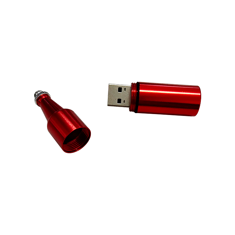 Full real capacity creative metal bottle shaped usb storage device LWU187